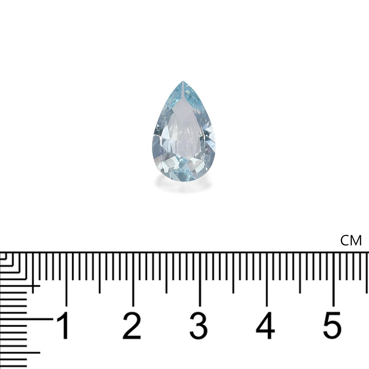 sky blue aquamarine, 3.94ct pear cut — view 4