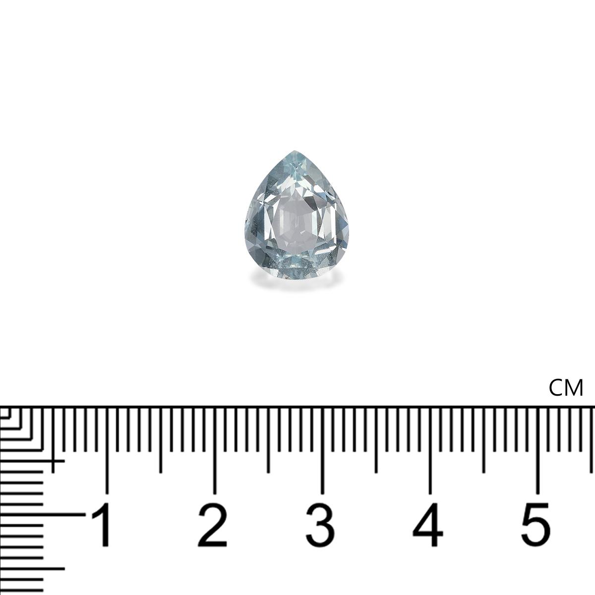 baby blue aquamarine, 3.4ct pear cut — view 4