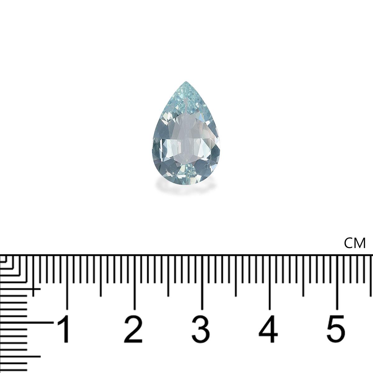 sky blue aquamarine, 4.47ct pear cut — view 4
