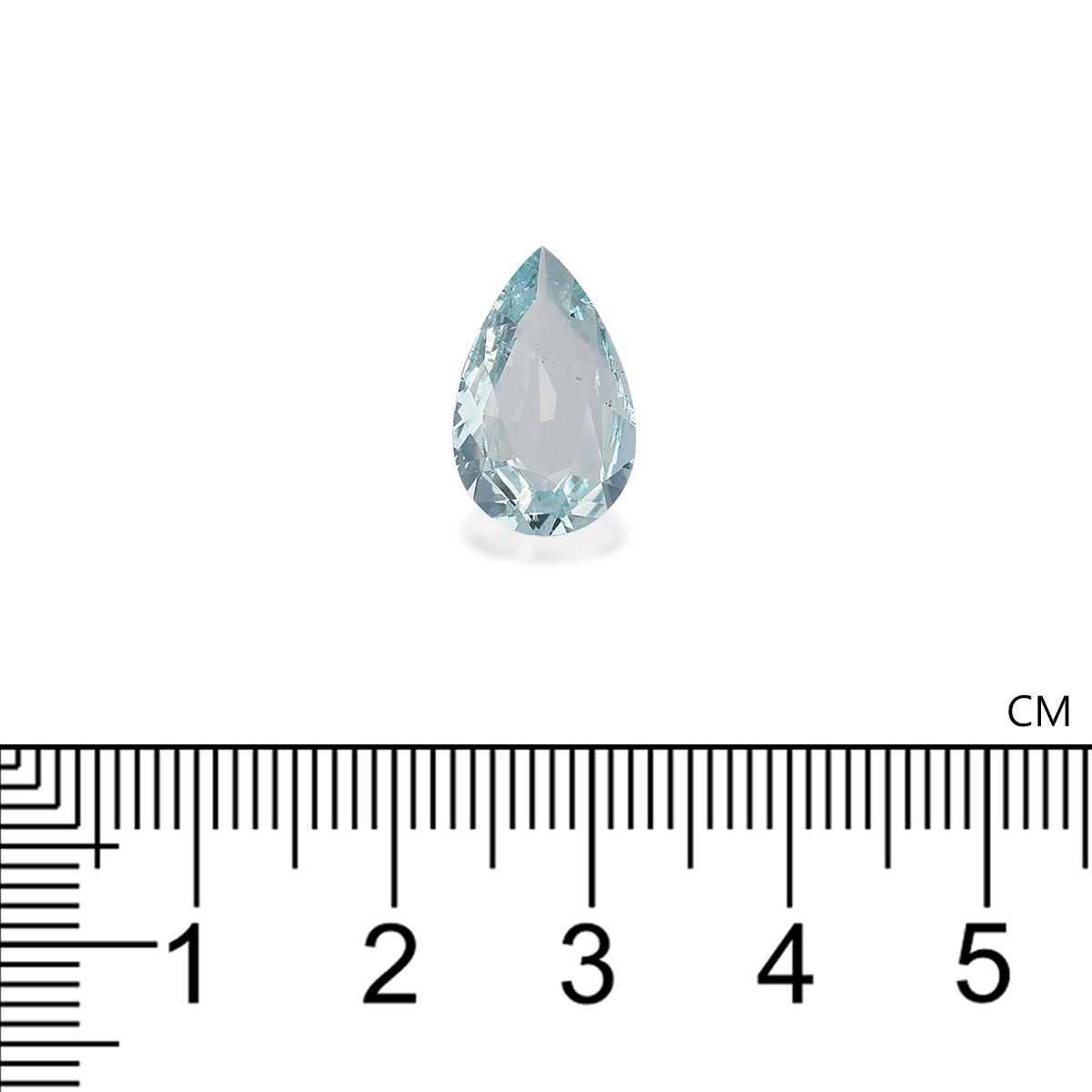 sky blue aquamarine, 3.14ct pear cut — view 4
