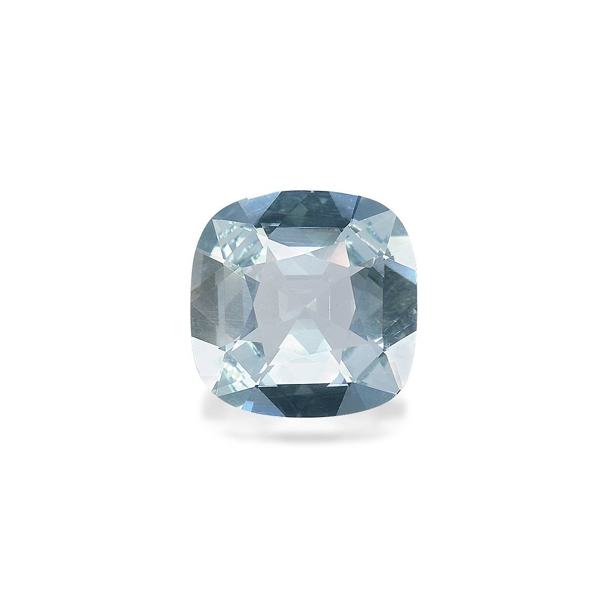 sky blue aquamarine, 3.79ct cushion cut — main view