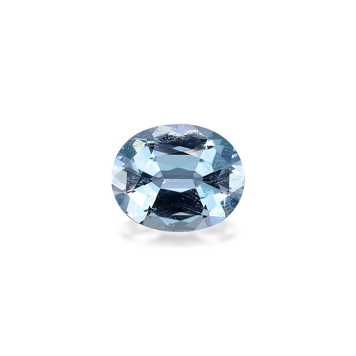 blue aquamarine, 3.7ct oval cut — main view
