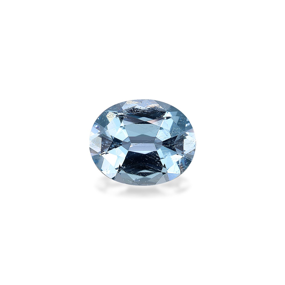 blue aquamarine, 3.7ct oval cut — main view