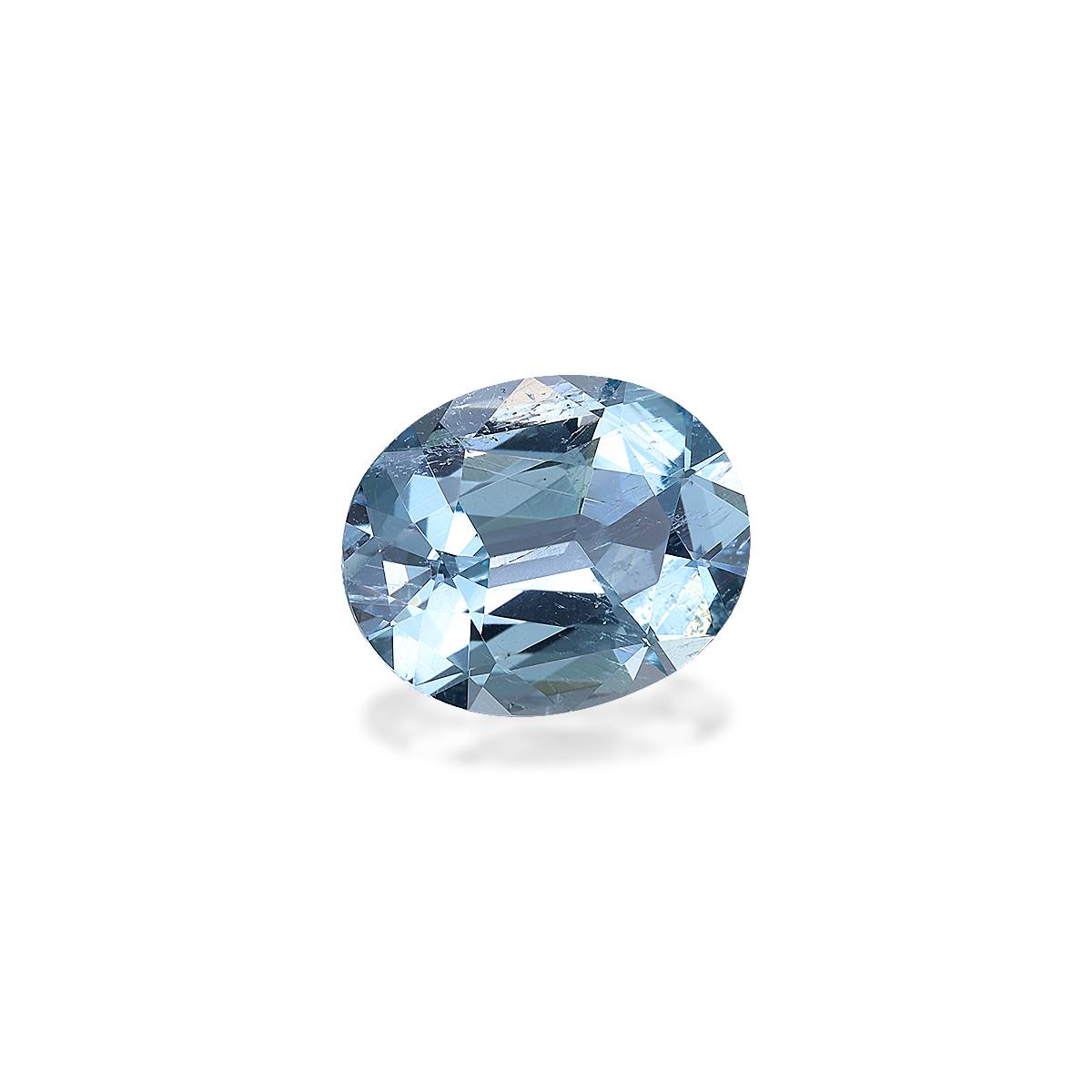 blue aquamarine, 3.7ct oval cut — view 3