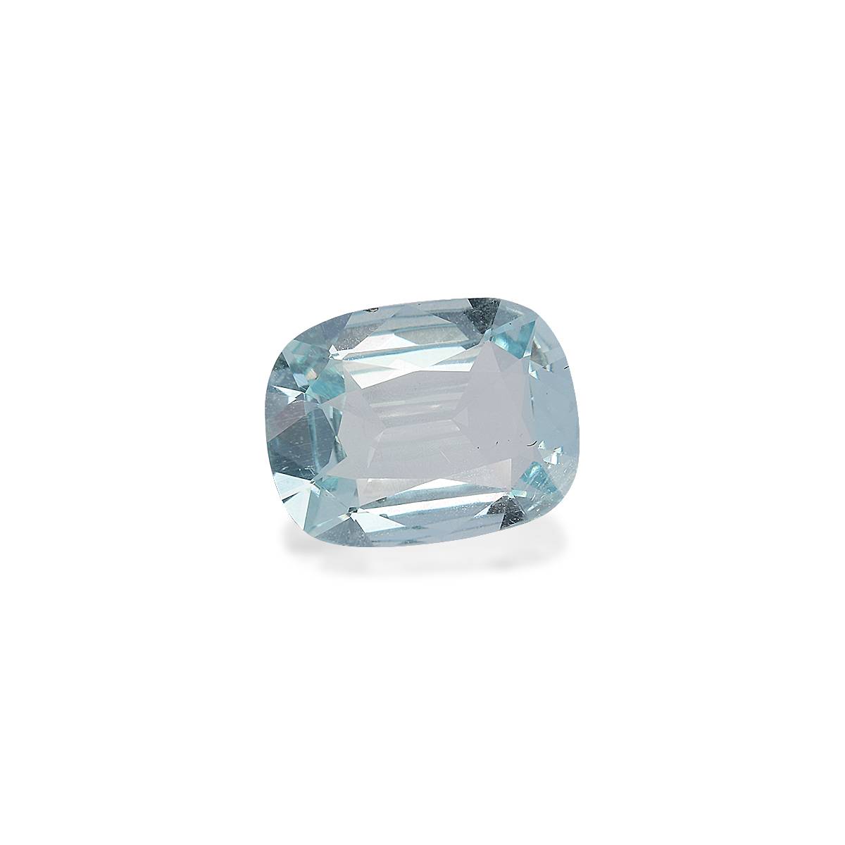 sky blue aquamarine, 3.12ct cushion cut — view 3
