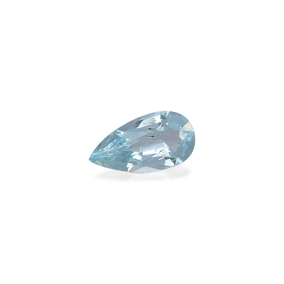 sky blue aquamarine, 3.29ct pear cut — view 3