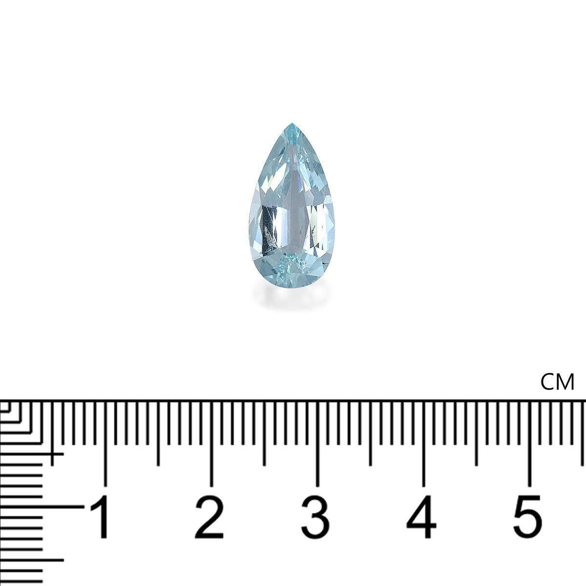 sky blue aquamarine, 3.29ct pear cut — view 4