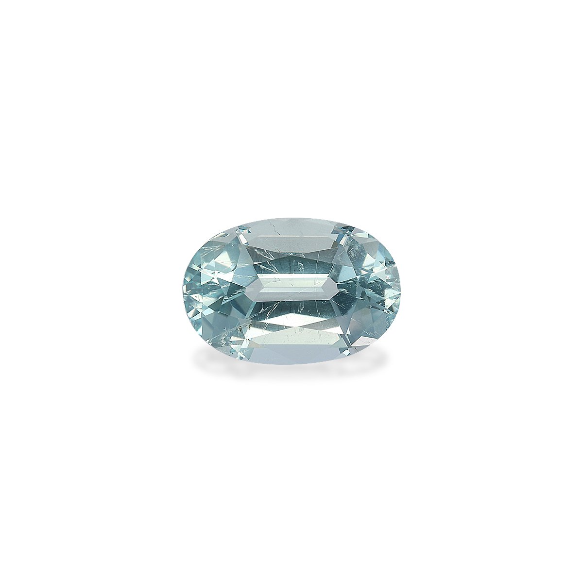 sky blue aquamarine, 3.65ct oval cut — main view