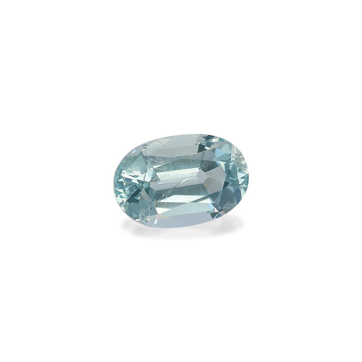 sky blue aquamarine, 3.65ct oval cut — view 3