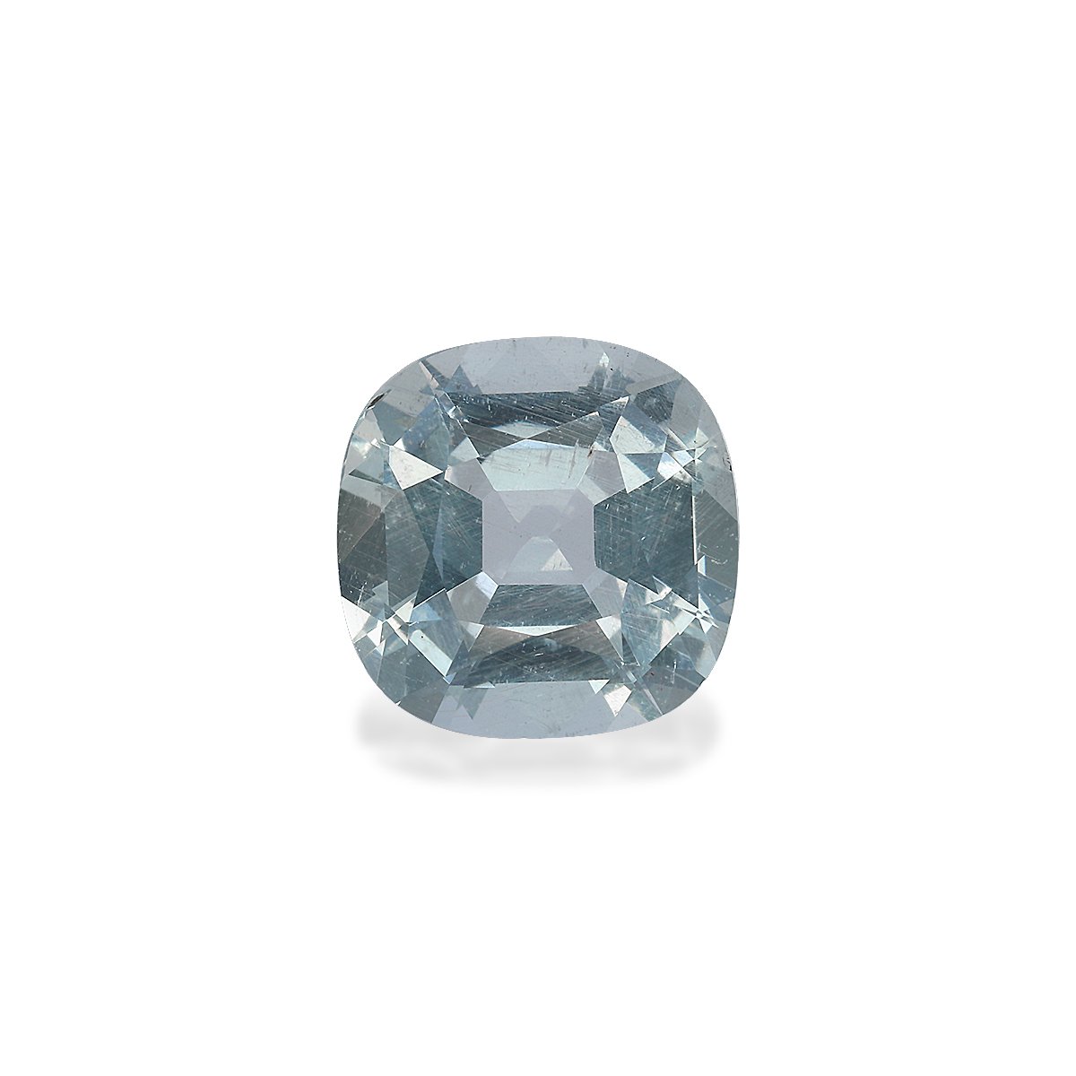 sky blue aquamarine, 3.49ct cushion cut — main view