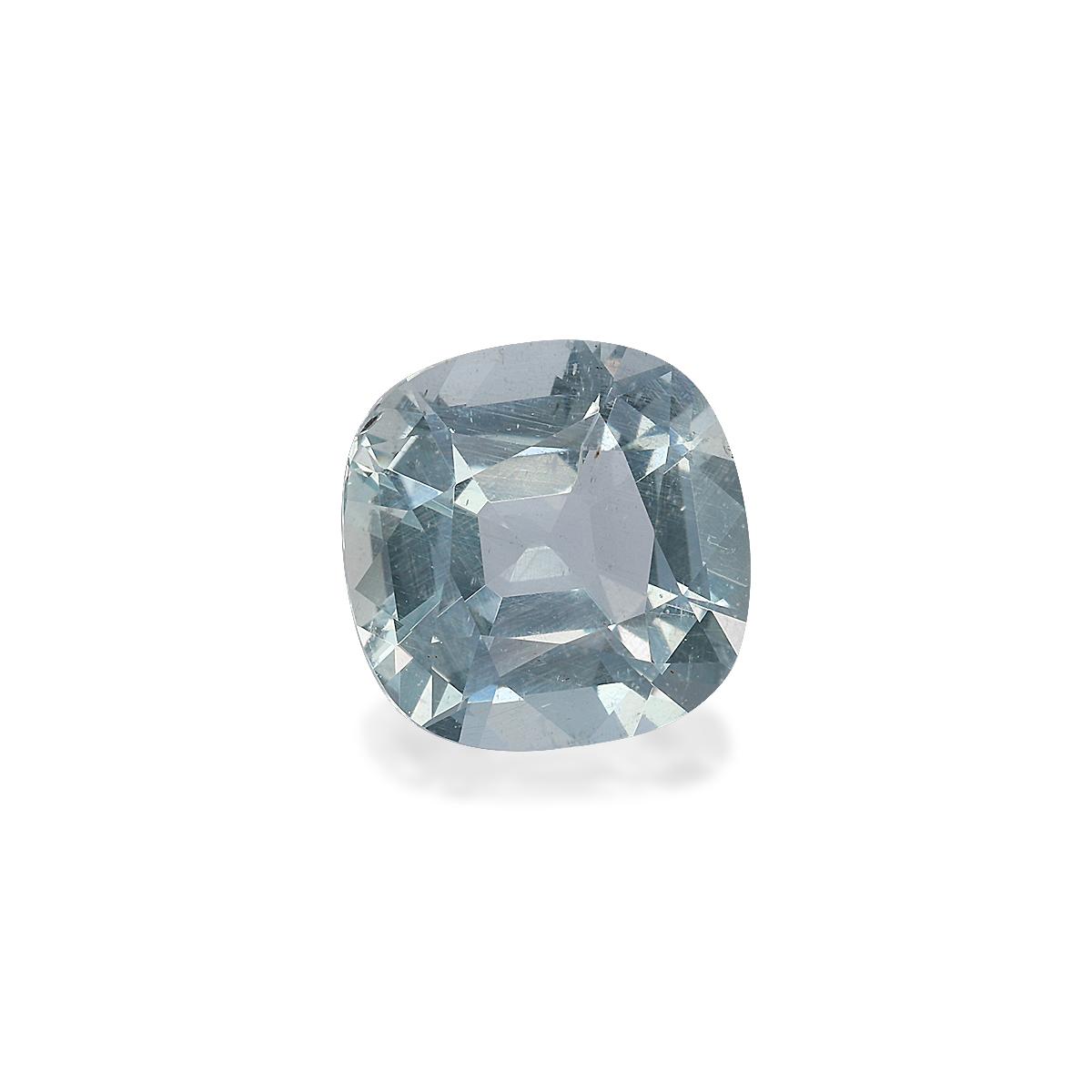 sky blue aquamarine, 3.49ct cushion cut — view 3