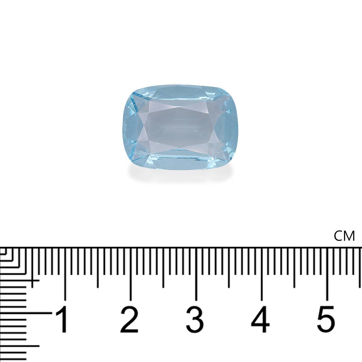 baby blue aquamarine, 8.61ct cushion cut — view 4