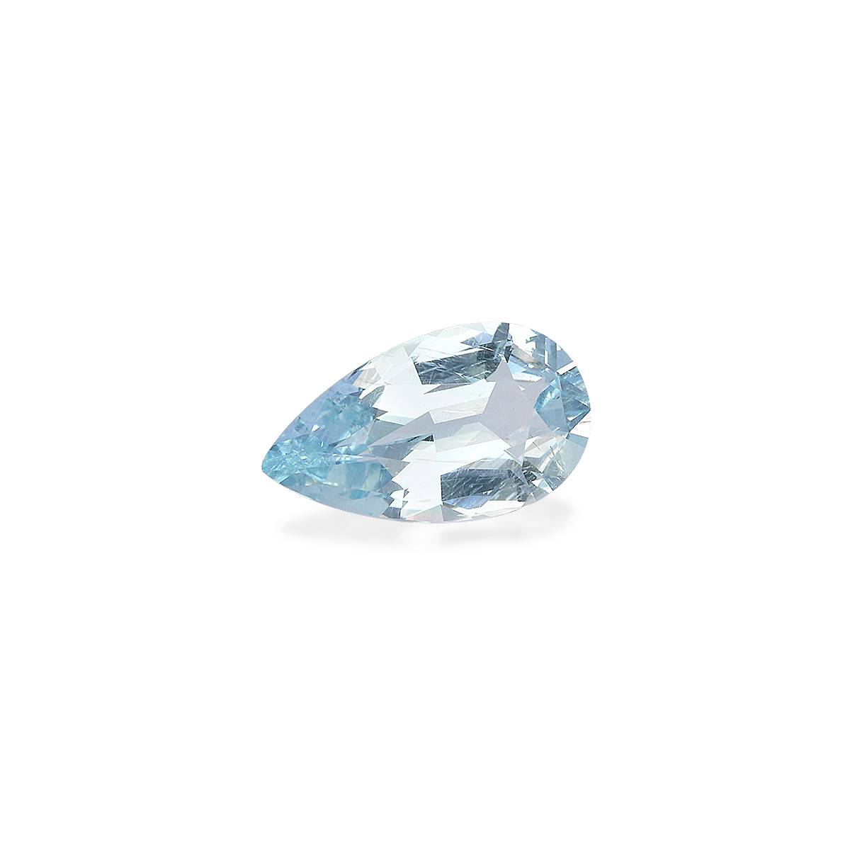 baby blue aquamarine, 7.71ct pear cut — view 3
