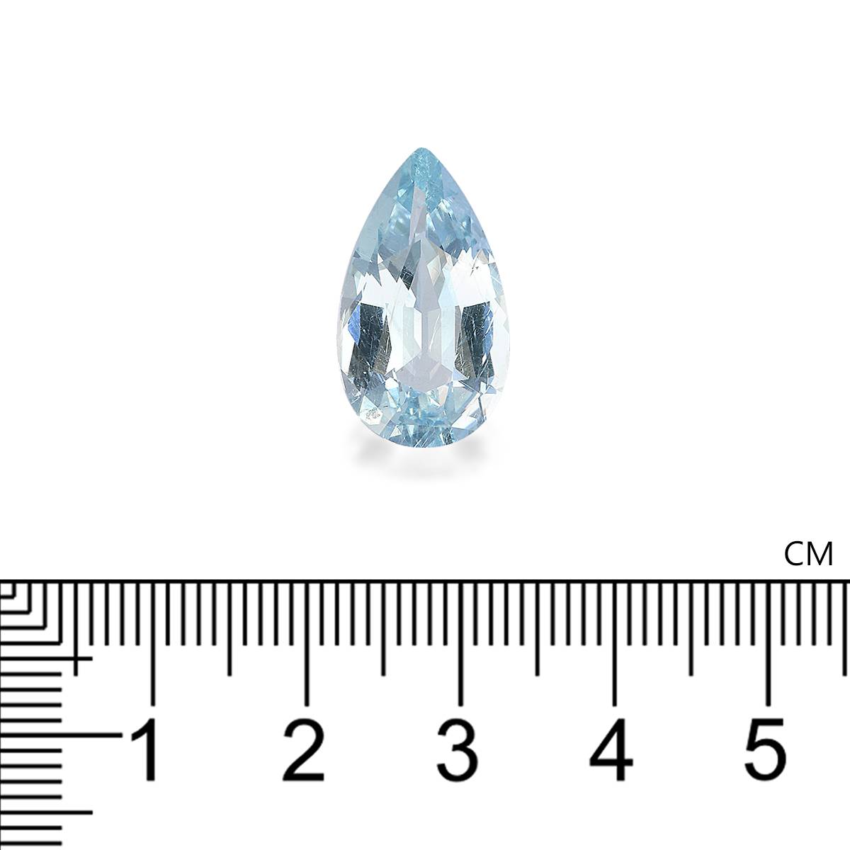 baby blue aquamarine, 7.71ct pear cut — view 4