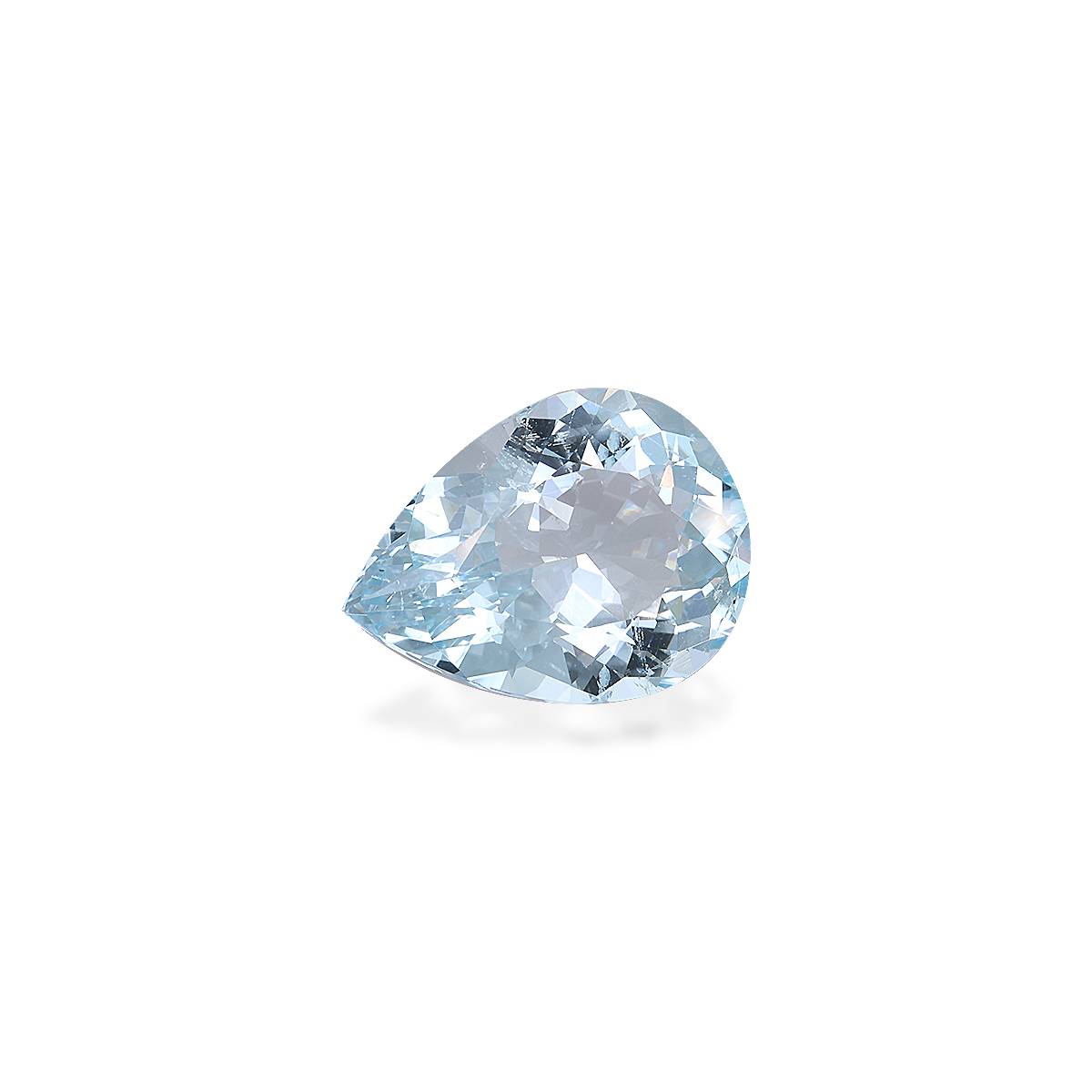 baby blue aquamarine, 11.75ct pear cut — view 2