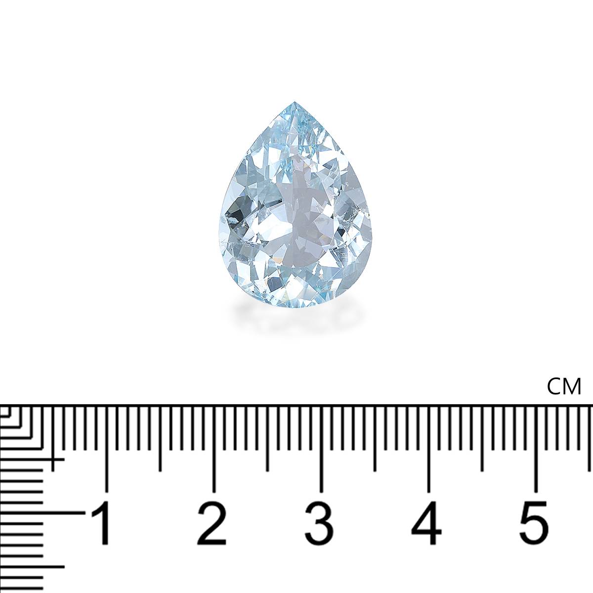 baby blue aquamarine, 11.75ct pear cut — view 3