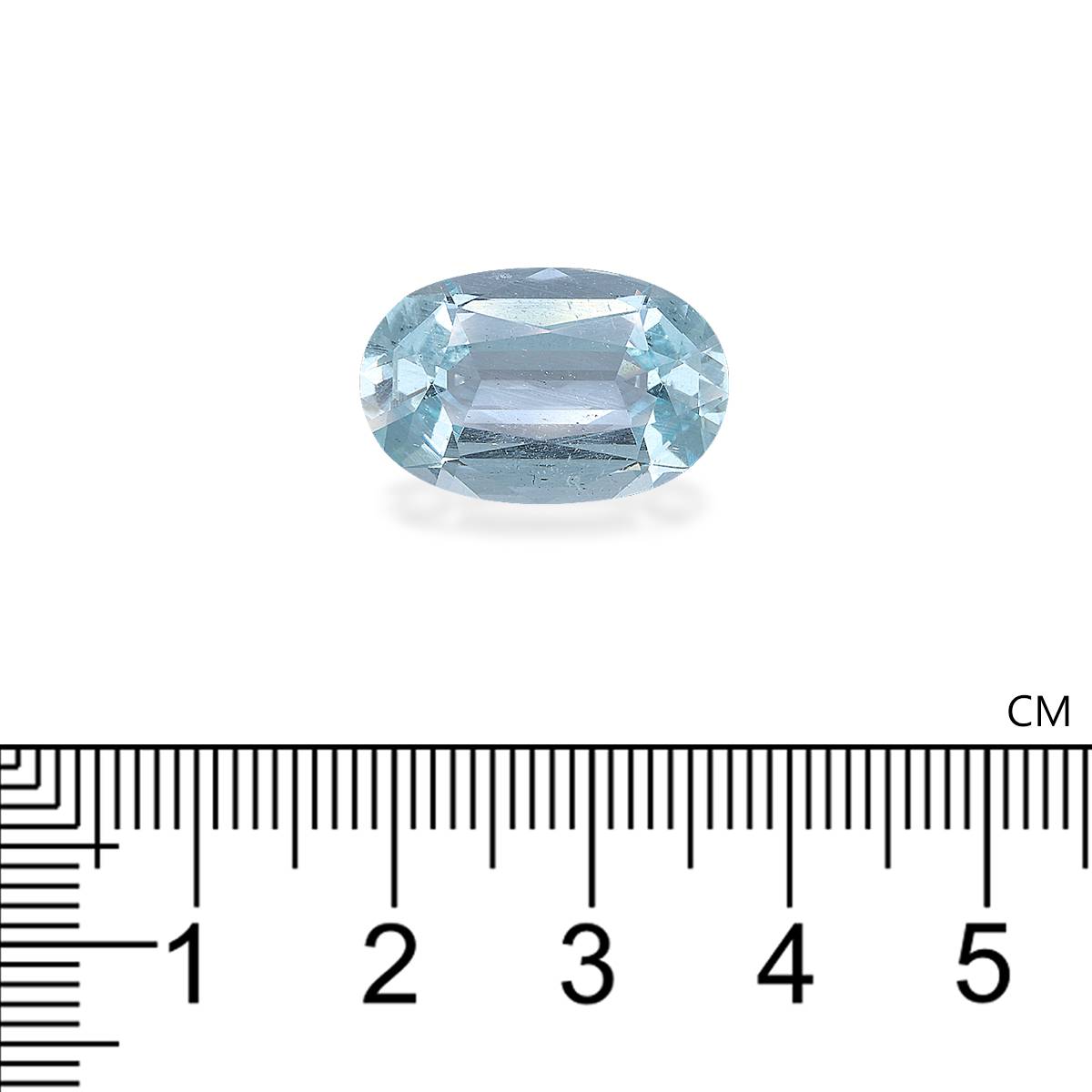 baby blue aquamarine, 9.8ct oval cut — view 4