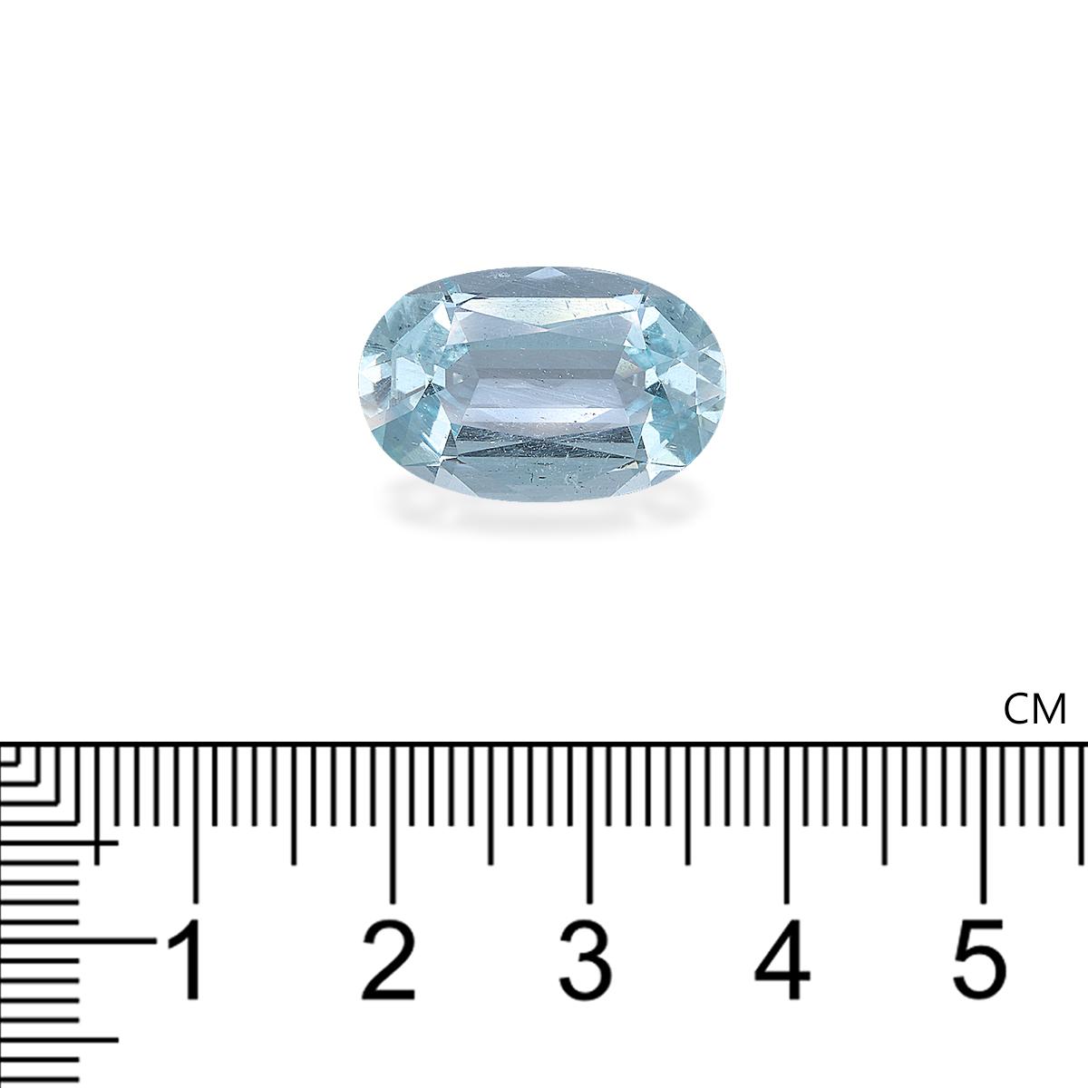 baby blue aquamarine, 9.8ct oval cut — view 4
