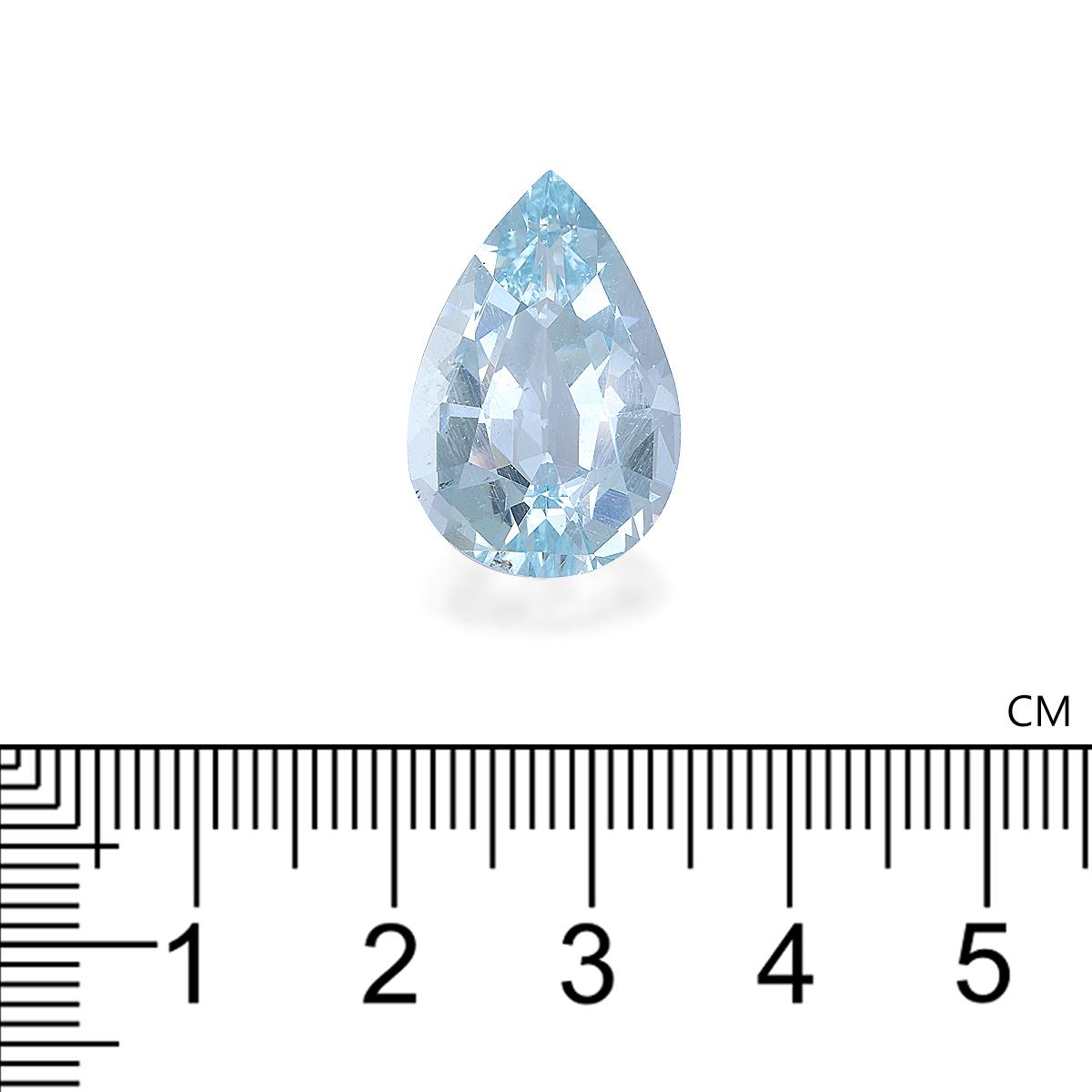 sky blue aquamarine, 9.72ct pear cut — view 4
