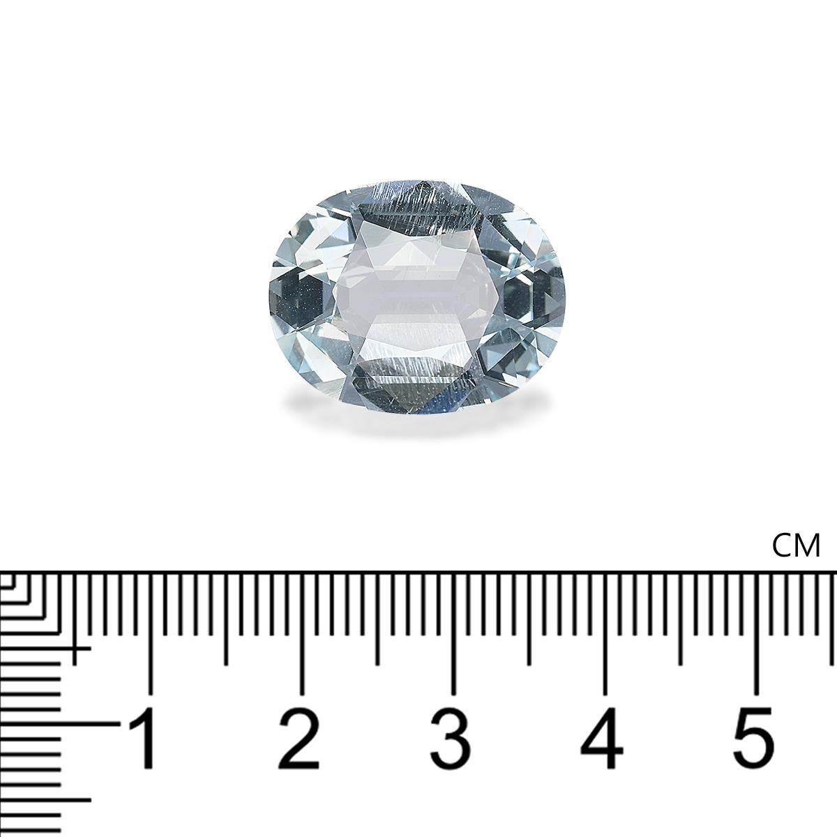 sky blue aquamarine, 13.55ct oval cut — view 4