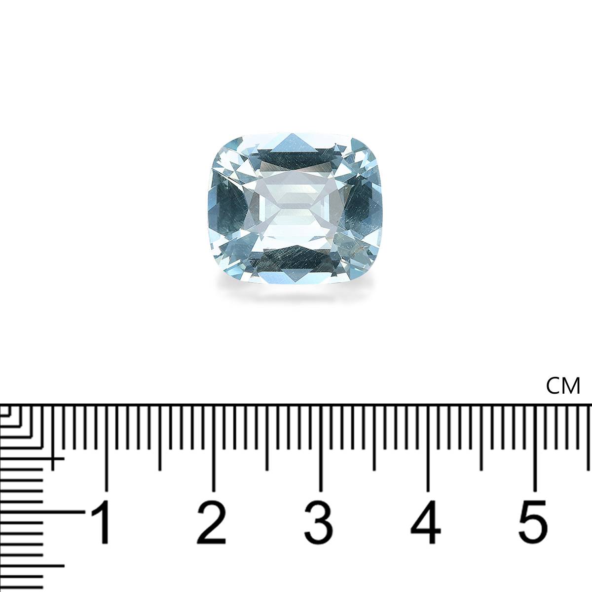 baby blue aquamarine, 10.7ct cushion cut — view 4