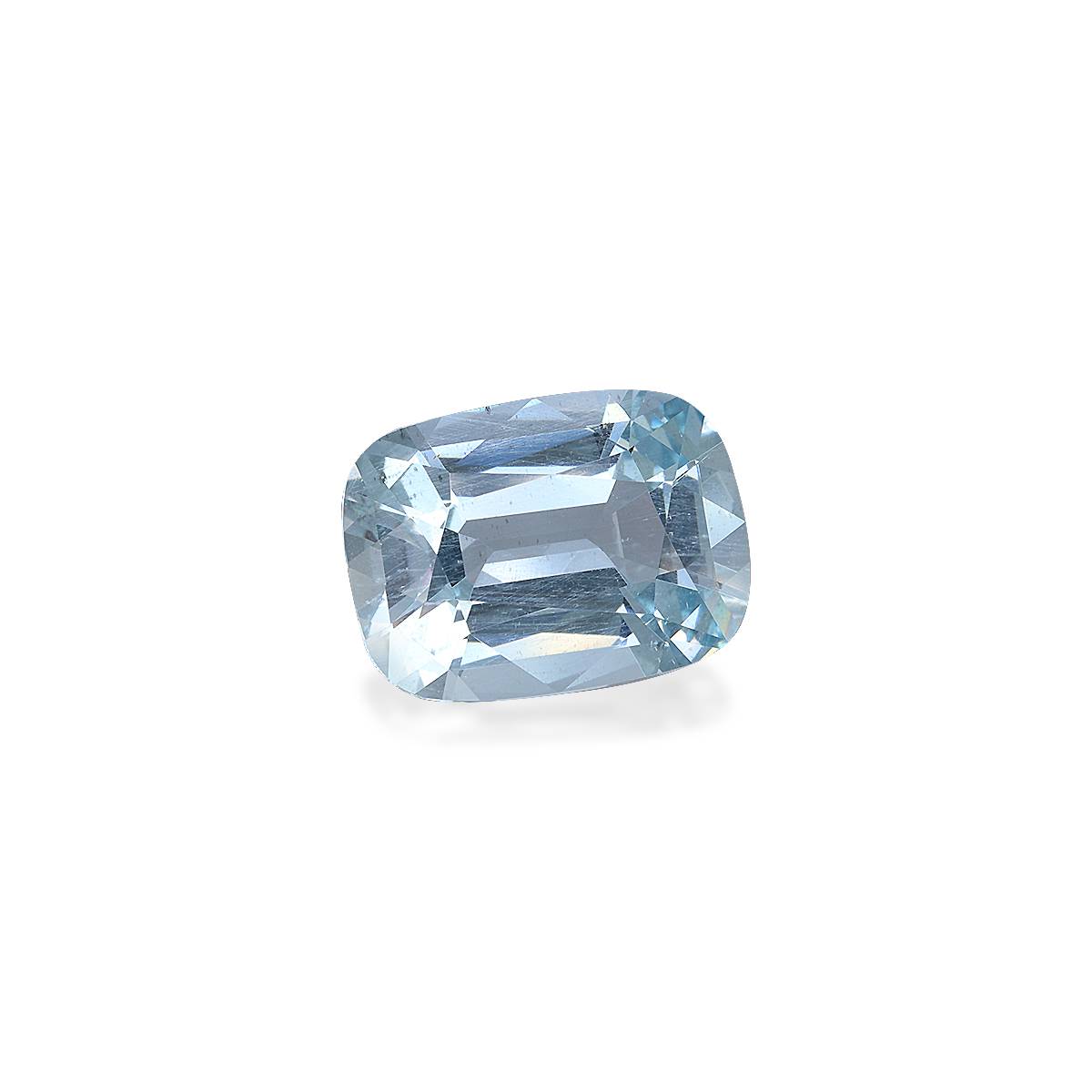 sky blue aquamarine, 9.65ct cushion cut — view 3