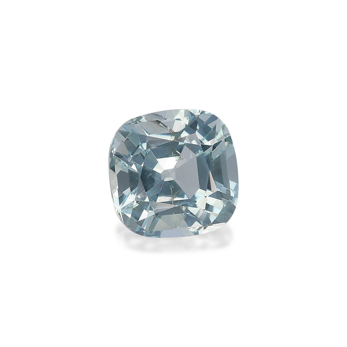 sky blue aquamarine, 3.1ct cushion cut — view 3