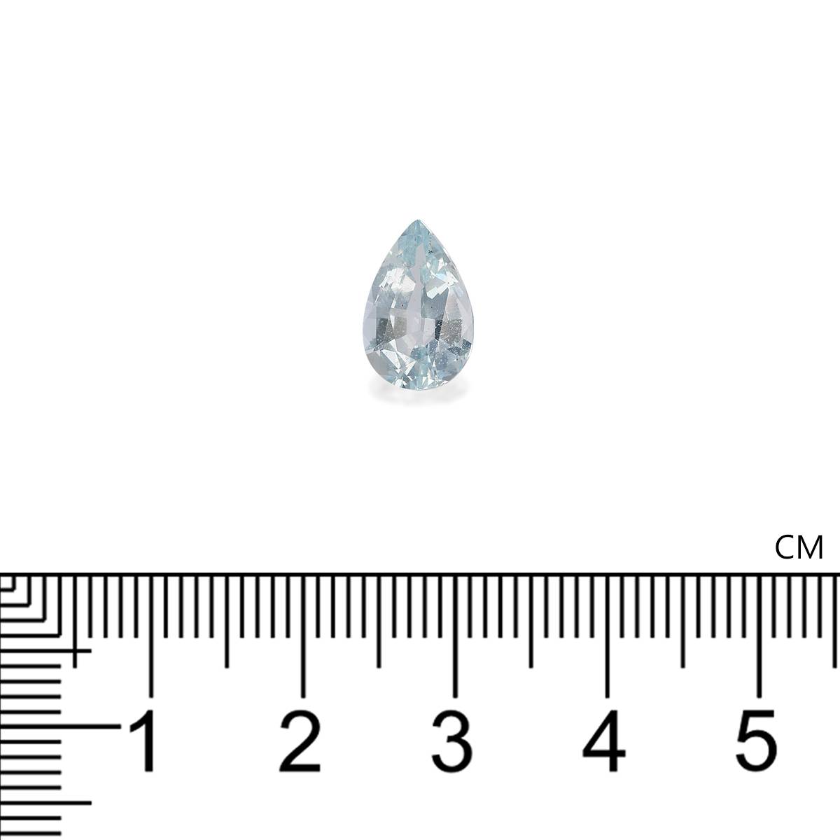 sky blue aquamarine, 2ct pear cut — view 4