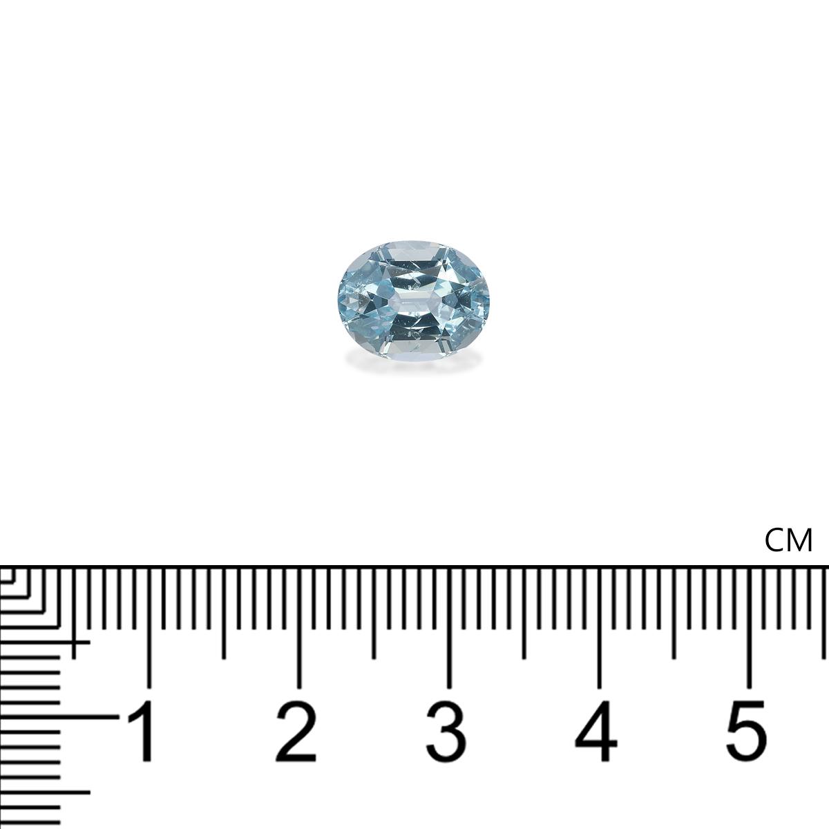 baby blue aquamarine, 2.96ct oval cut — view 4