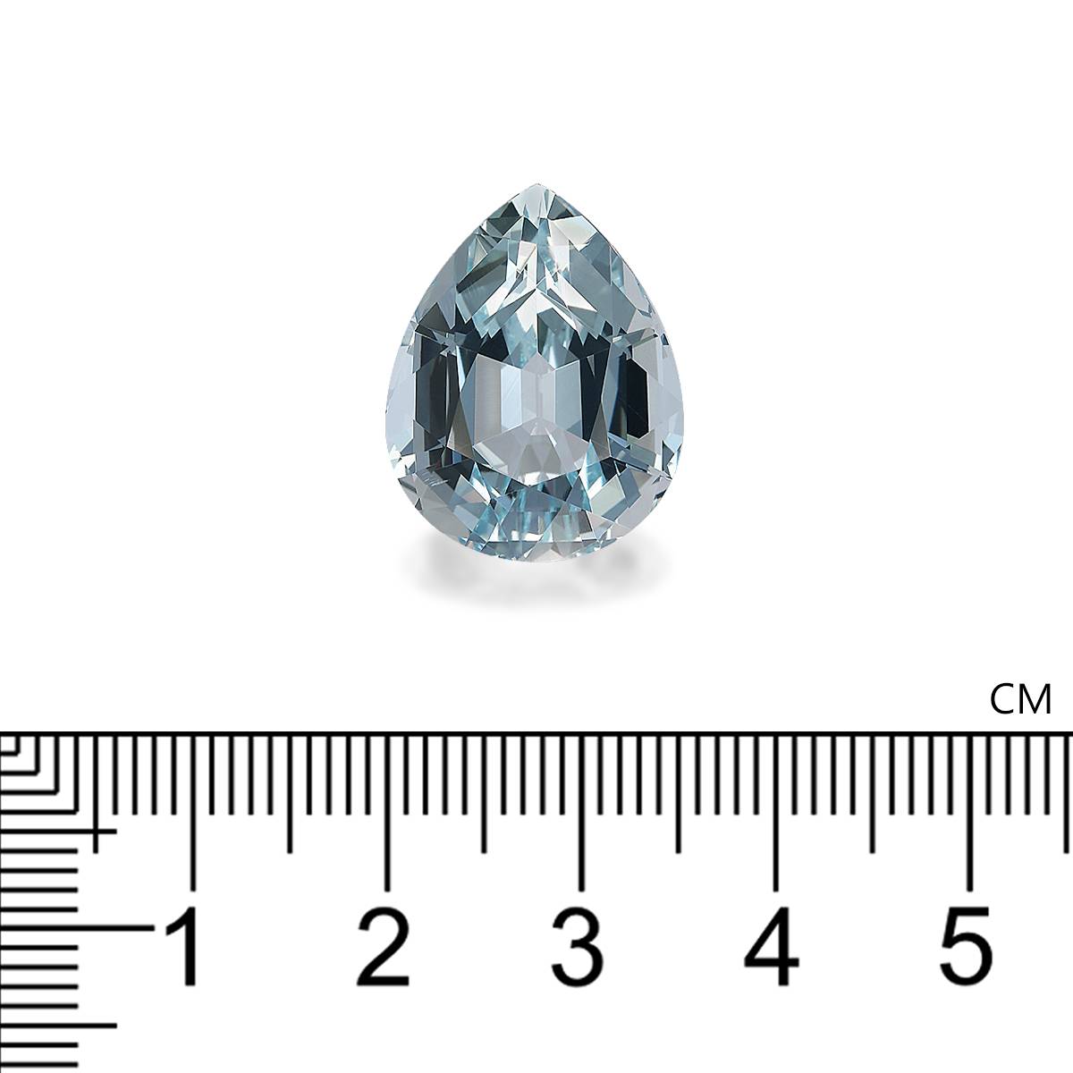 sky blue aquamarine, 16.3ct pear cut — view 4