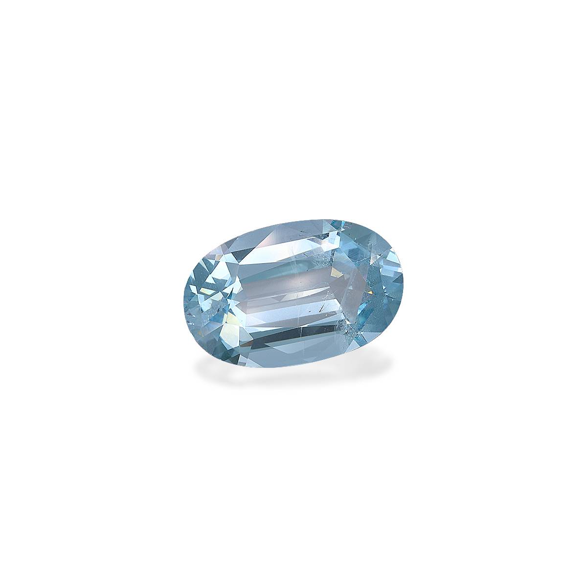 baby blue aquamarine, 12.22ct oval cut — view 3