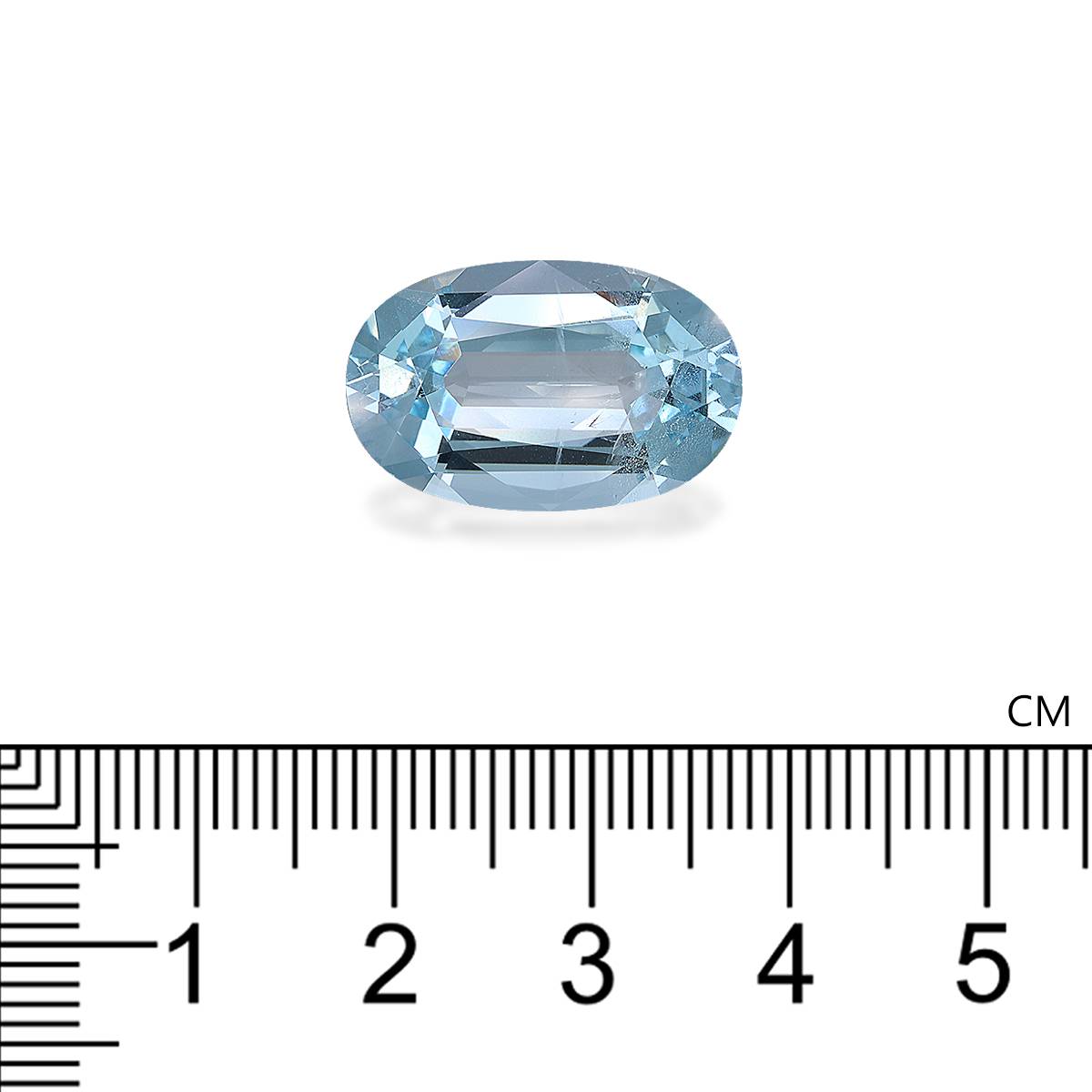 baby blue aquamarine, 12.22ct oval cut — view 4
