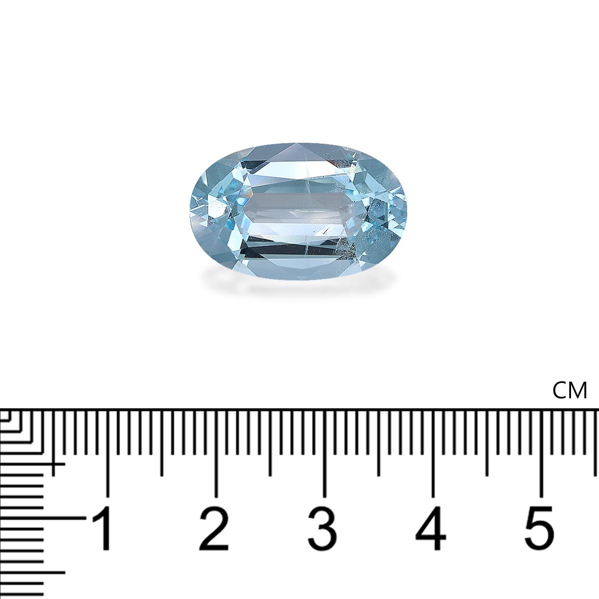 baby blue aquamarine, 12.22ct oval cut — view 4