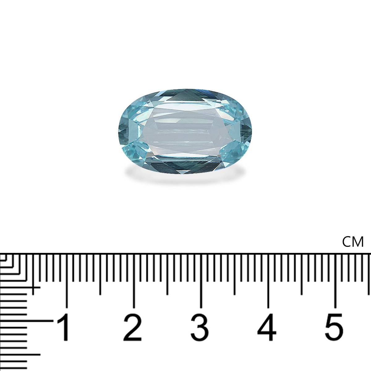 baby blue aquamarine, 9.92ct oval cut — view 4