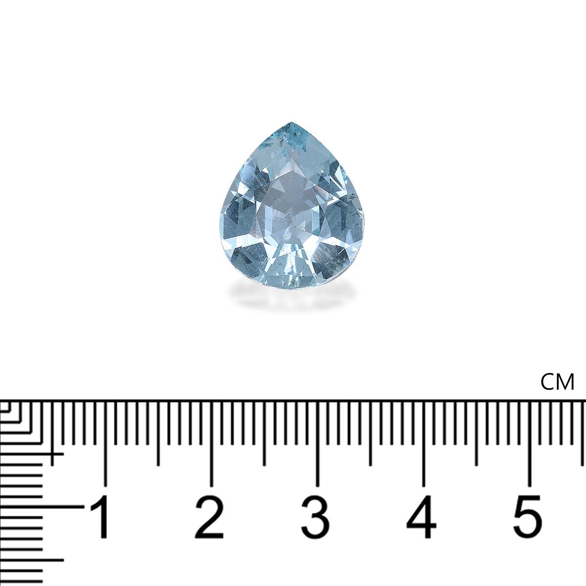 baby blue aquamarine, 8.34ct pear cut — view 4