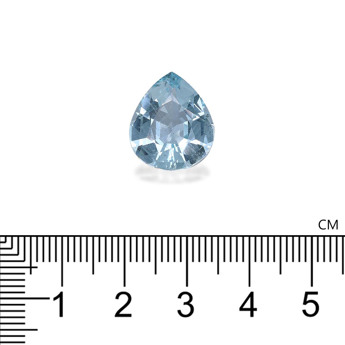 baby blue aquamarine, 8.34ct pear cut — view 4