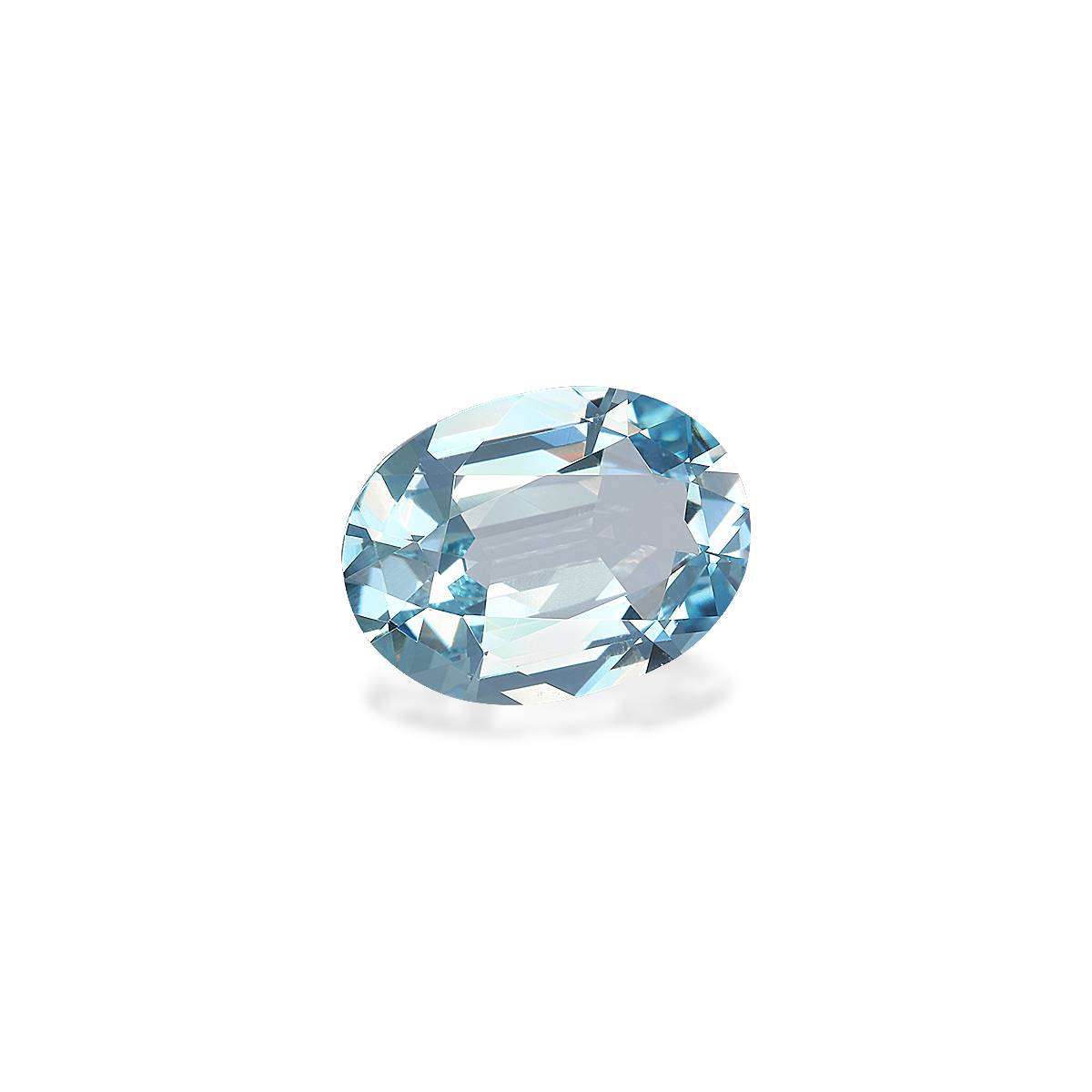 baby blue aquamarine, 6.43ct oval cut — view 3