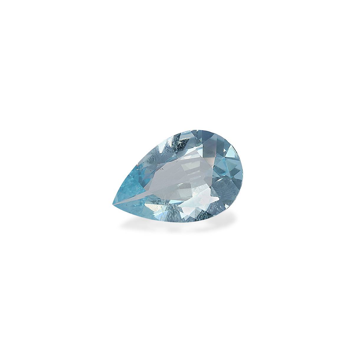 sky blue aquamarine, 5.12ct pear cut — view 3