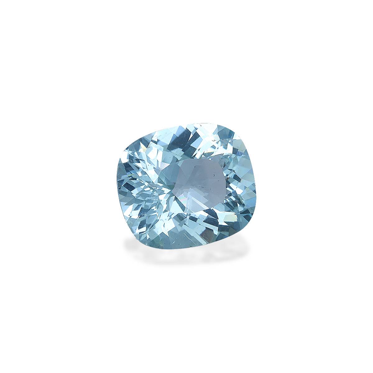 sky blue aquamarine, 7.59ct cushion cut — view 3