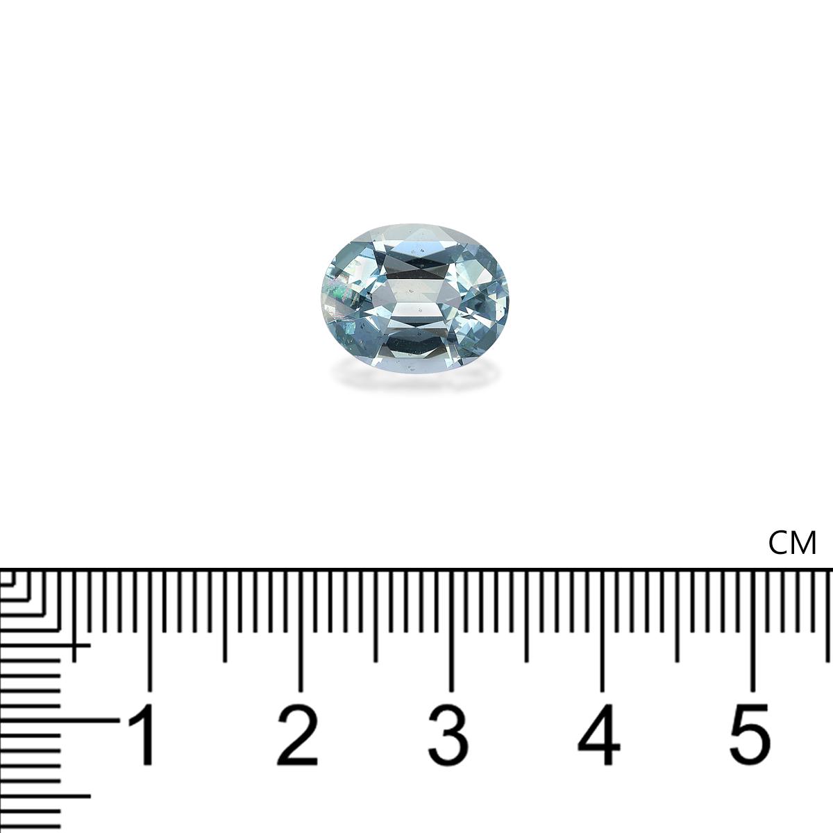 sky blue aquamarine, 4.44ct oval cut — view 4