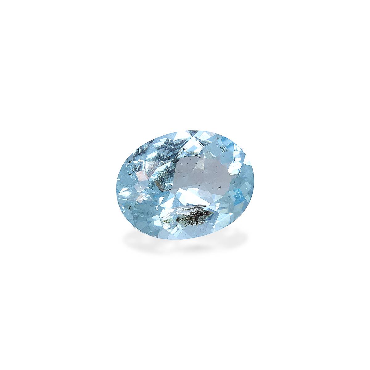 baby blue aquamarine, 6.23ct oval cut — view 3