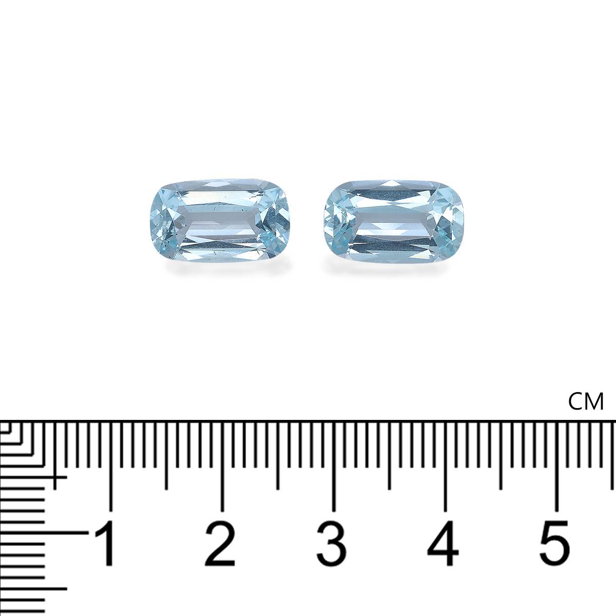 baby blue aquamarine, 5.88ct cushion cut — view 4