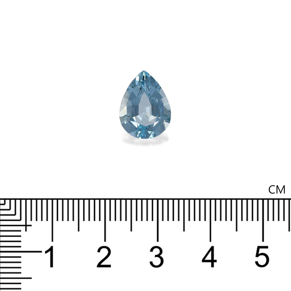 baby blue aquamarine, 3.95ct pear cut — view 4