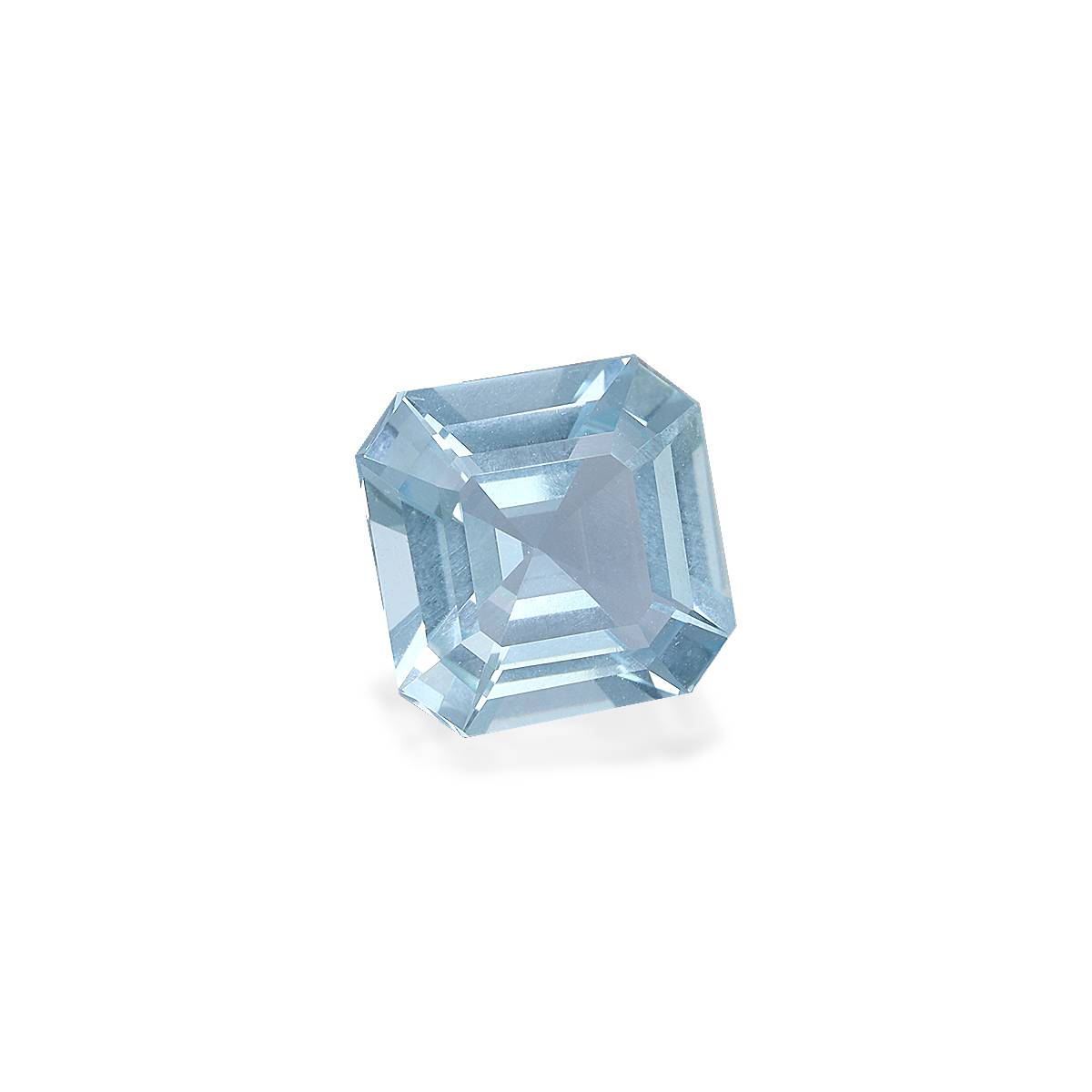 baby blue aquamarine, 2.46ct square cut — view 3