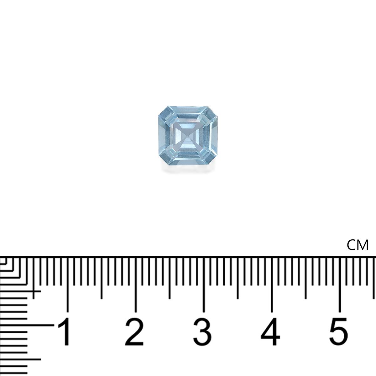 baby blue aquamarine, 2.46ct square cut — view 4