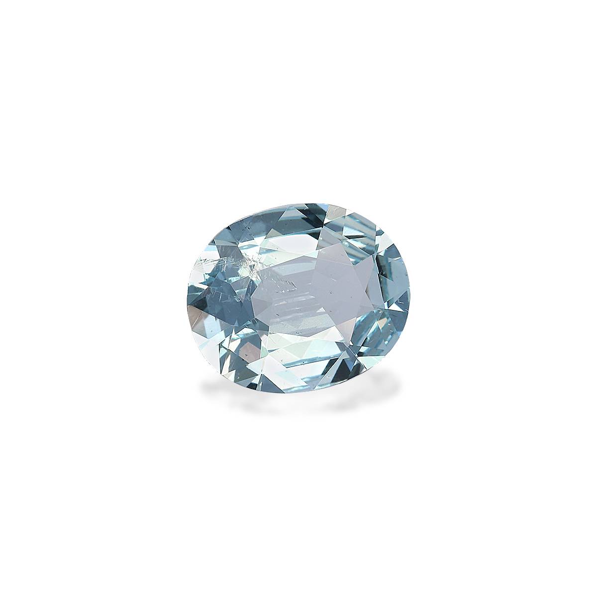baby blue aquamarine, 3.35ct oval cut — view 3