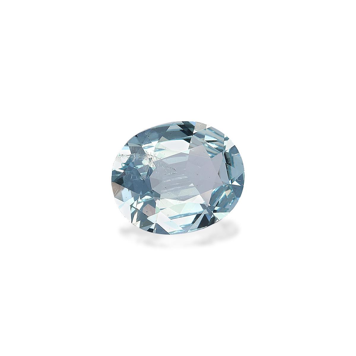 baby blue aquamarine, 3.35ct oval cut — view 3