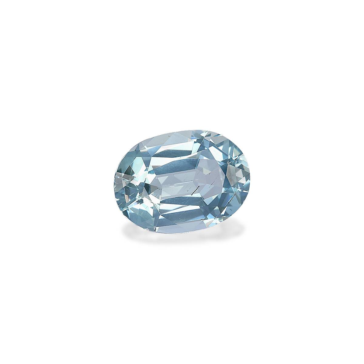 baby blue aquamarine, 2.94ct oval cut — view 3