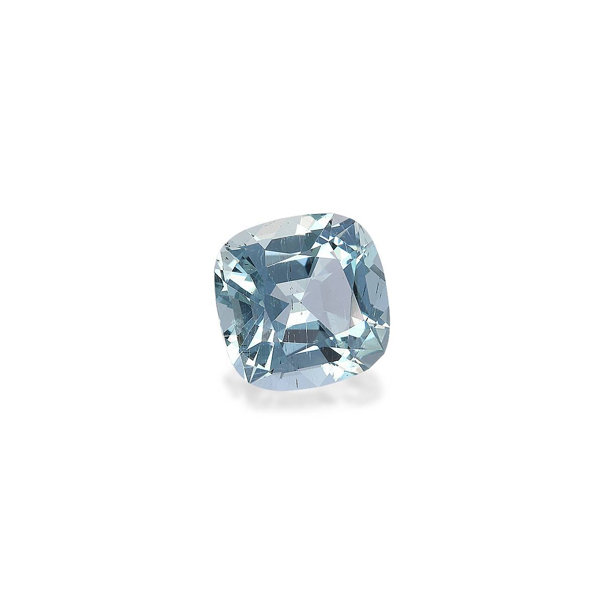 baby blue aquamarine, 3.65ct cushion cut — view 3
