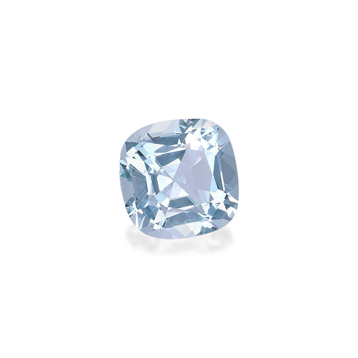 sky blue aquamarine, 2.96ct cushion cut — view 3